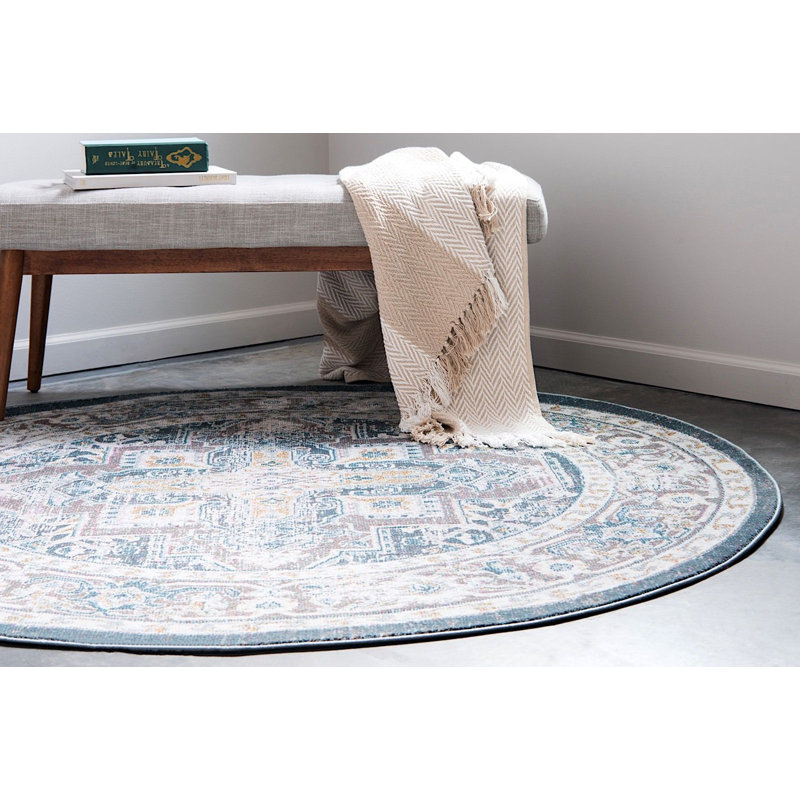 Oriental Indoor Rug, Round 5'5"