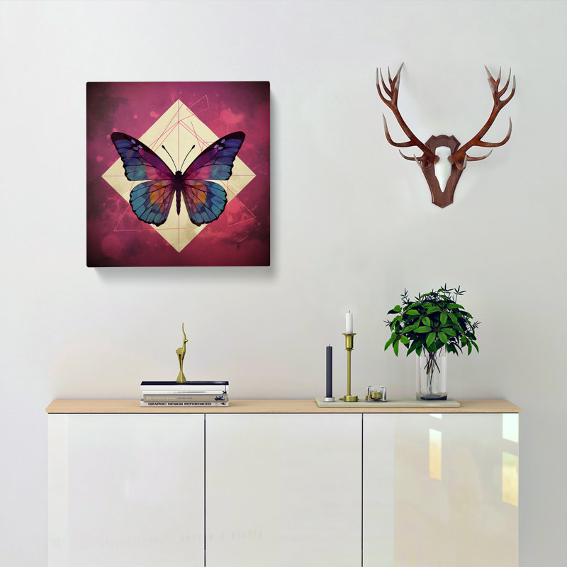 Butterfly Geometric No.1 - Print, 50cm H x 50cm W x 3cm D