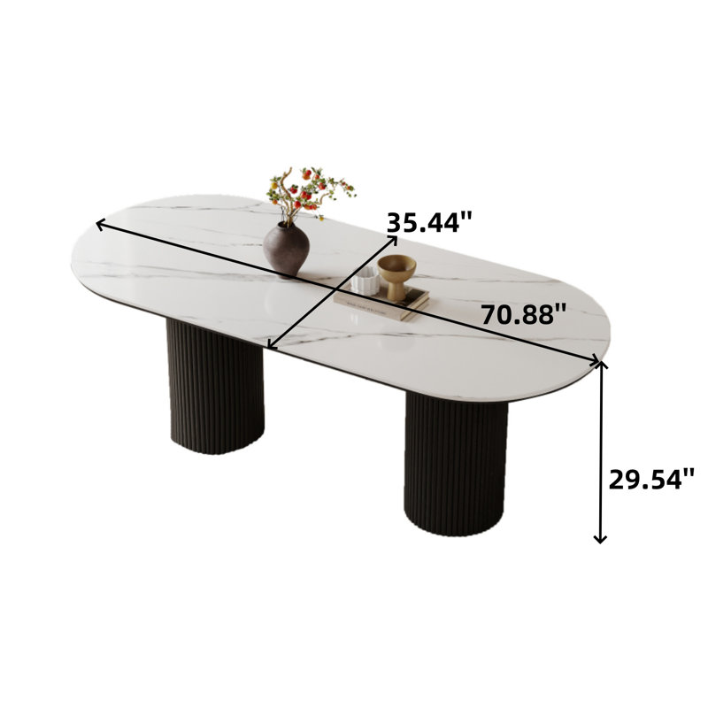 Table de salle à manger Modern Modern, Noir, noir, noir, noir