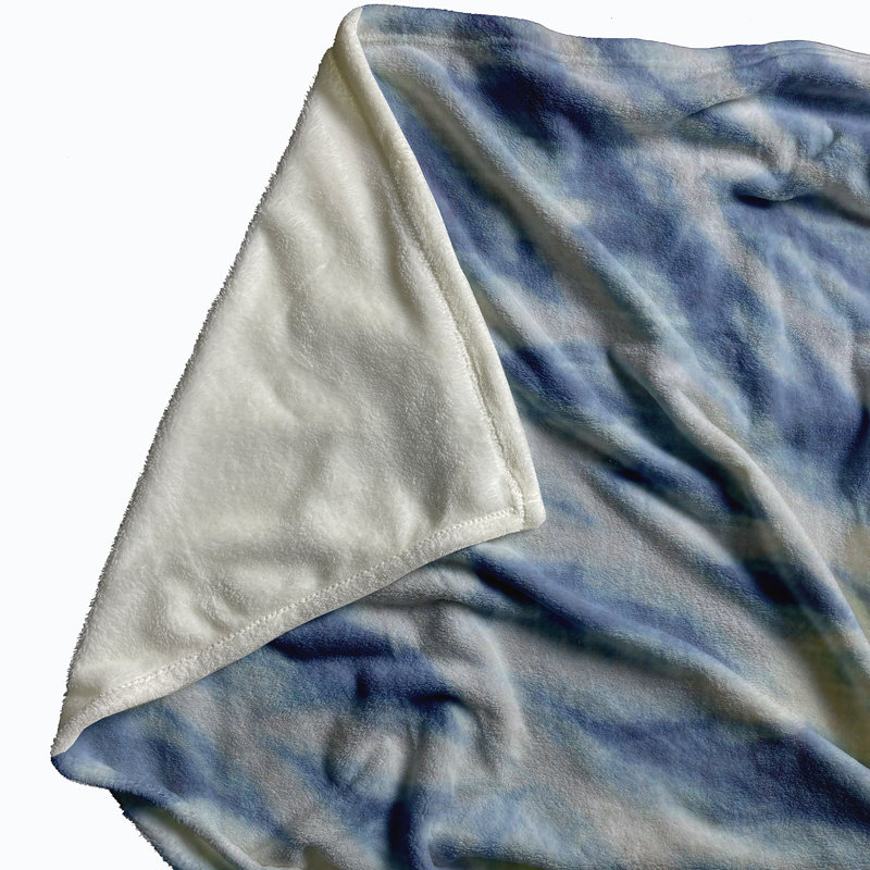Schumann Plain Weave / Muslin Throw Blanket, Blue