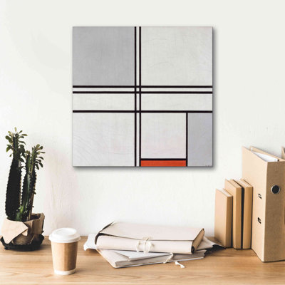 Eolande " Composition No. 1 Gray and Red, 1935 " by Piet Mondrian Print