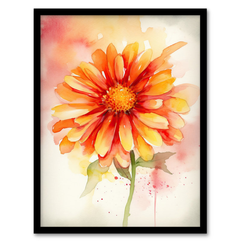 Alexxys A Single Gerbera Daisy Soft Spring - Single Picture Frame Print