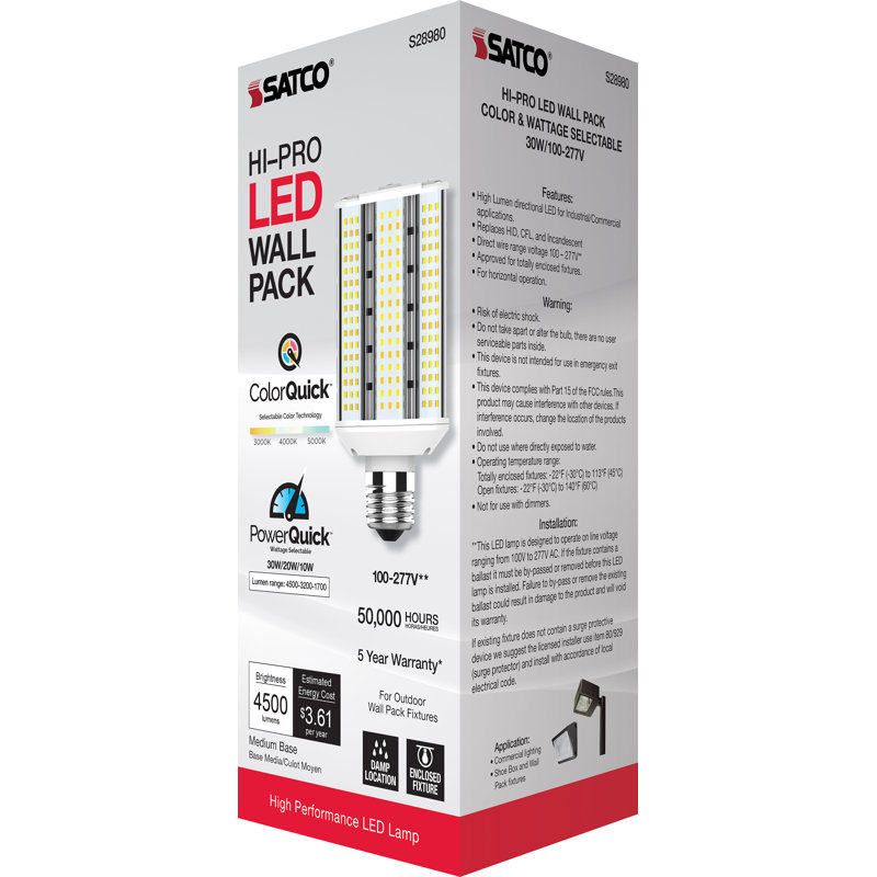 30 Watt White LED Bulb