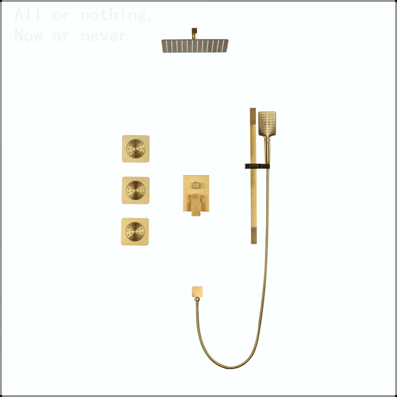 Système de douche mural multifonctionnel avec jets pour le corps, Blanc