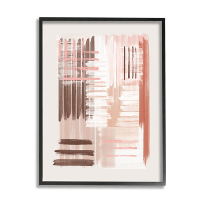 " Hatched Pink And Brown Composition " by JJ Design House LLC