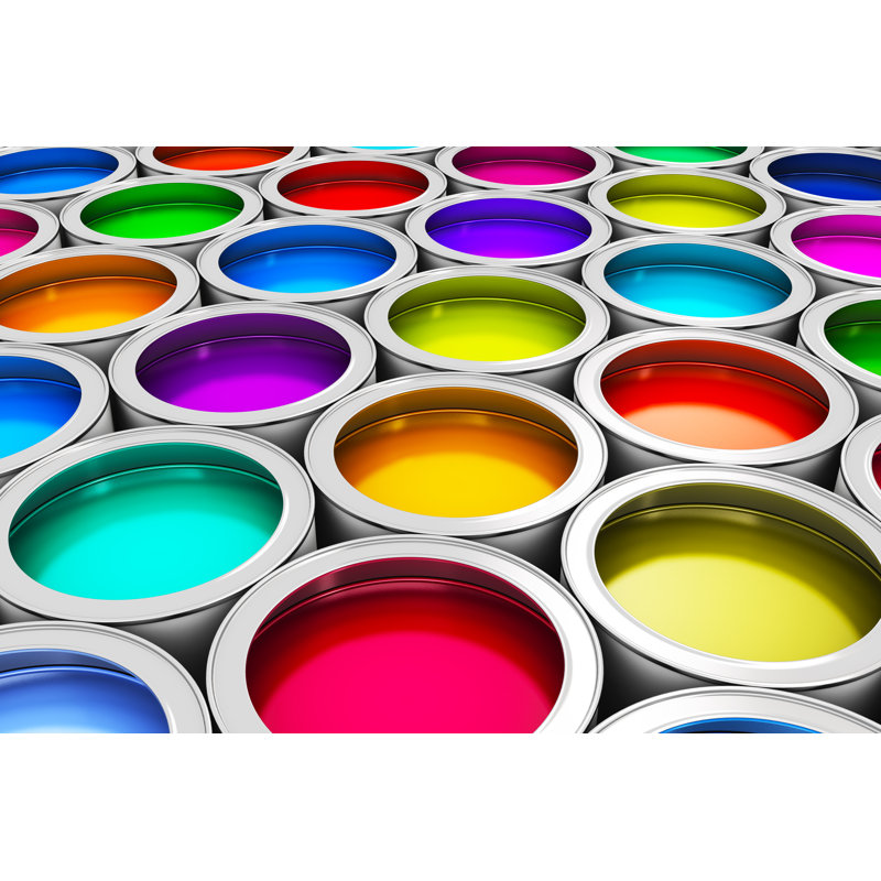 Colour Paint Cans by Scanrail - Wrapped Canvas Print, 30cm H x 46cm W