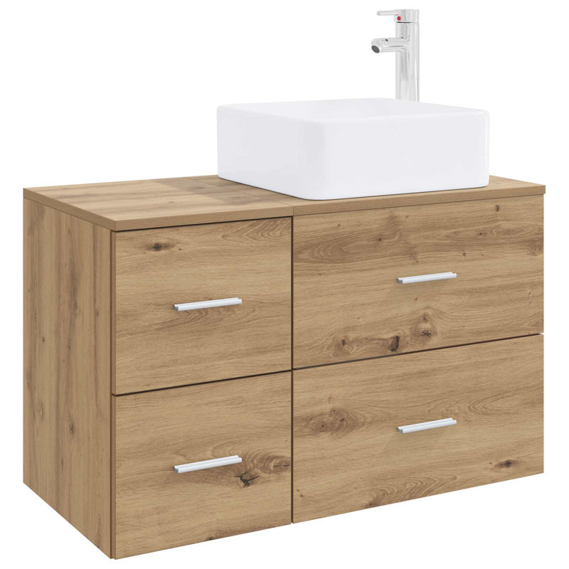 Vanity & Mirror Set, Artisan Oak