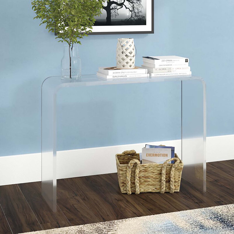 Arnt 70cm Glass Top Console Table
