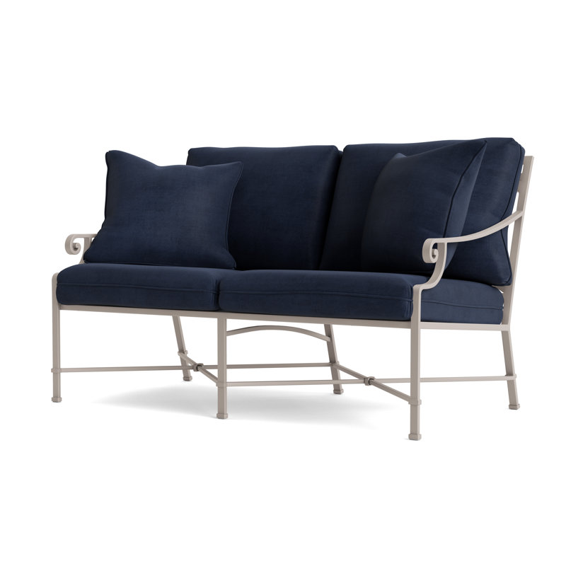 Venetian Outdoor 2 - Seat Loveseat, Dove, Fusion Neptune