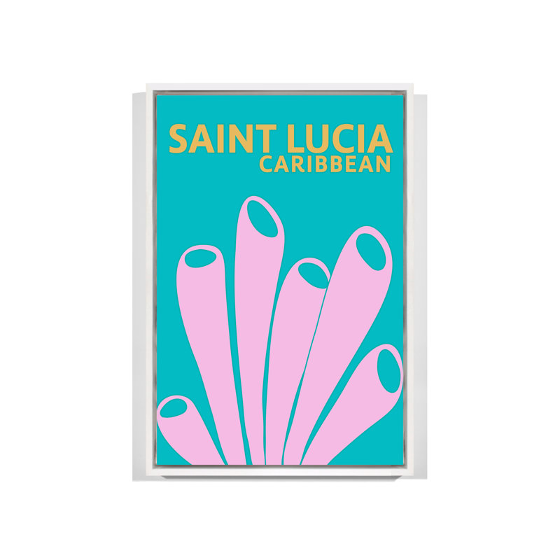 Saint Lucia Print by Yaffa G, White Floater Framed, 41" H x 27" W