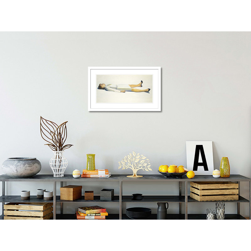 Reproduction giclée de «Supine Woman» par Wayne Thiebaud, H 17,93 po x l 29,5 po x P 1,19 po, Papier avec cadre blanc fermé