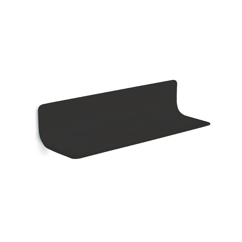 Curva Metal Accent Shelf, 4.3" H x 25.2" W x 5.9" D, Matte Black