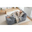 Upholstered Corduroy With Footstool Bean Bag Chair-1299153704