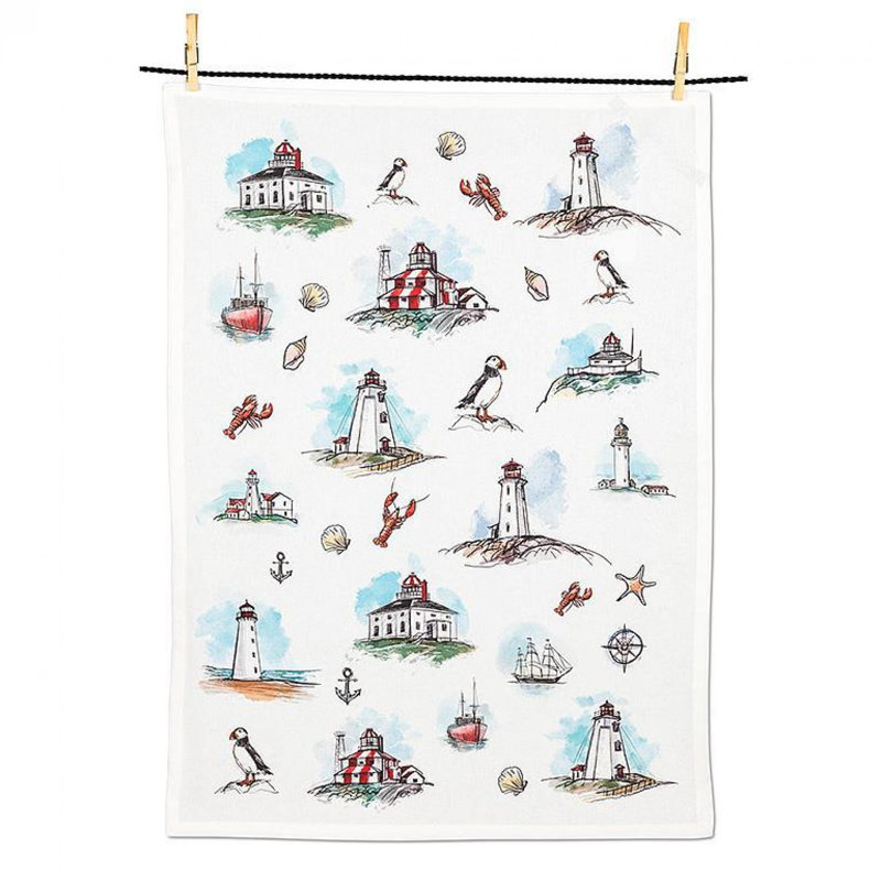 Torchon phare et bord de mer