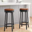 Upholstered Counter Stool with Metal Frame