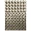 Wool Houndstooth Area Rug in Gray/Beige-74187228