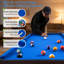 Table de billard pliable de 53 po, table de billard autoportante avec rangement pour queues de billard, conception verticale peu encombrante, cadre robuste pour les salles de jeux, les salons et les appartements-126323860-126323861
