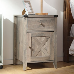 Kunkle Farmhouse Manufactured Wood Nightstand