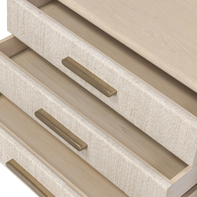 Jake Closed Nightstand-Oak Veneer, White