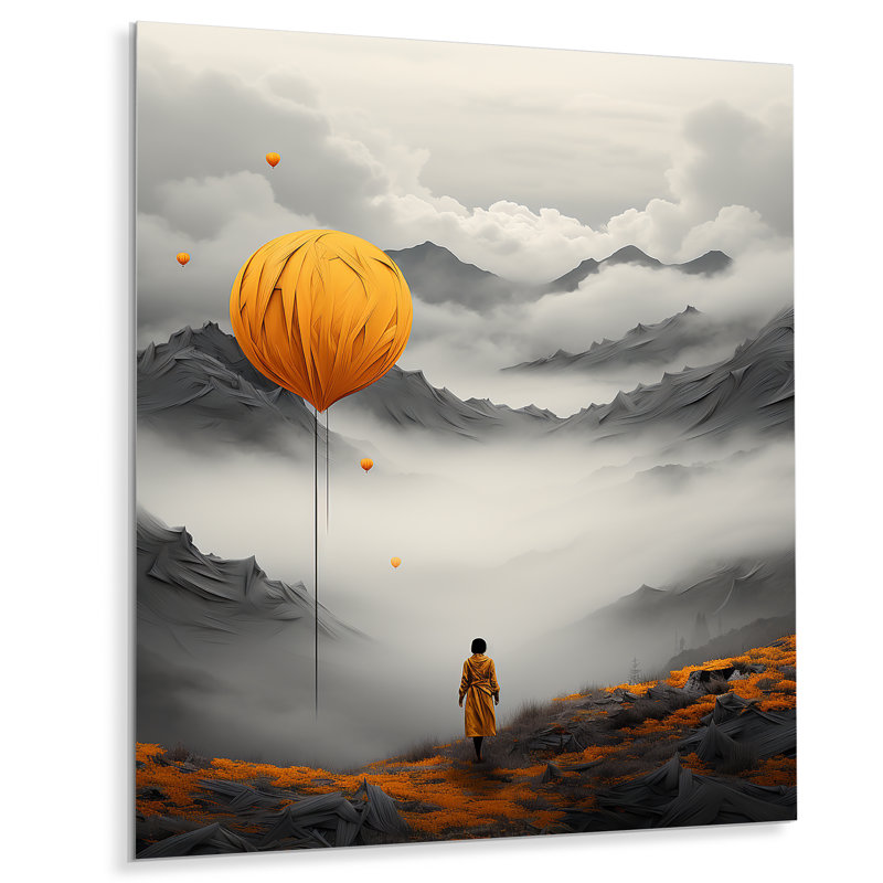 Sky Is The Limit Woman Motivation V - Art mural en métal Motivation, H 20 po x l 12 po x P 1 po