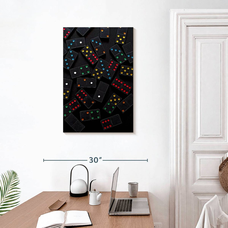 Senne Scattered Dominoes On Table, 30" H x 20" W