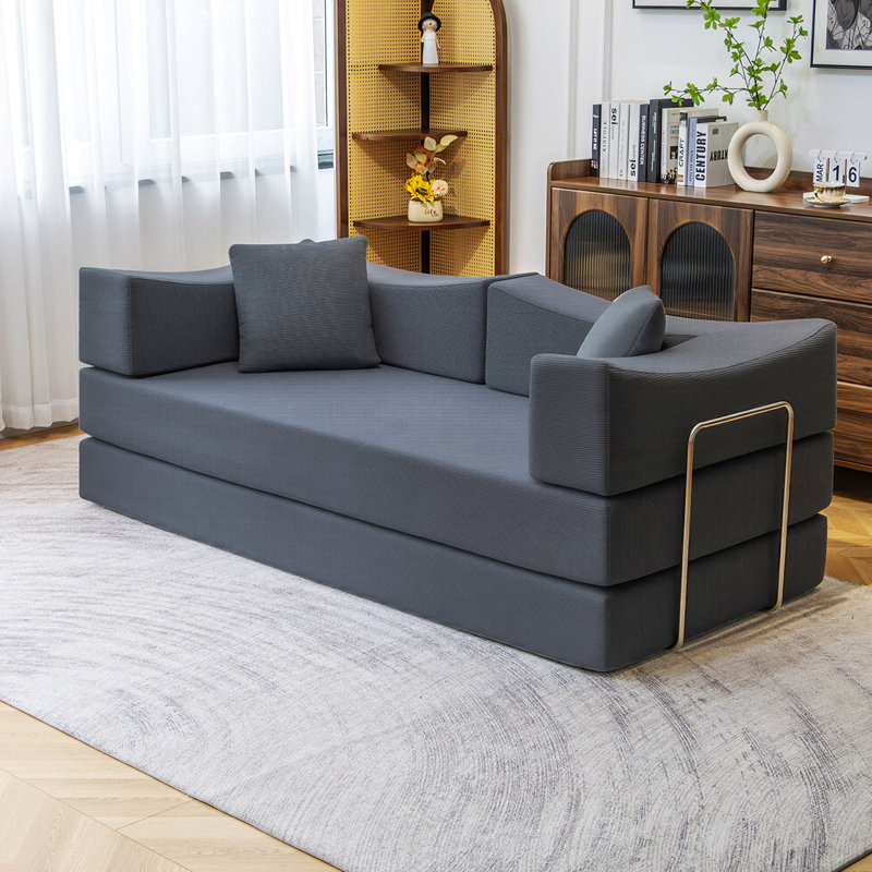 Canapé-lit modulaire convertible avec matelas en mousse à mémoire de forme - aucun assemblage requis, canapé-lit peu encombrant pour le salon, la chambre à coucher