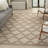 Adianey Red Barrel Studio Easy Care Trellis Brown/Beige Indoor/Outdoor Area Rug-665408314
