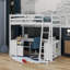 Lit mezzanine double avec bureau en U, tiroirs et tablettes-1550046231