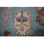 Tapis bleu clair à motif floral Oushak 9 x 12