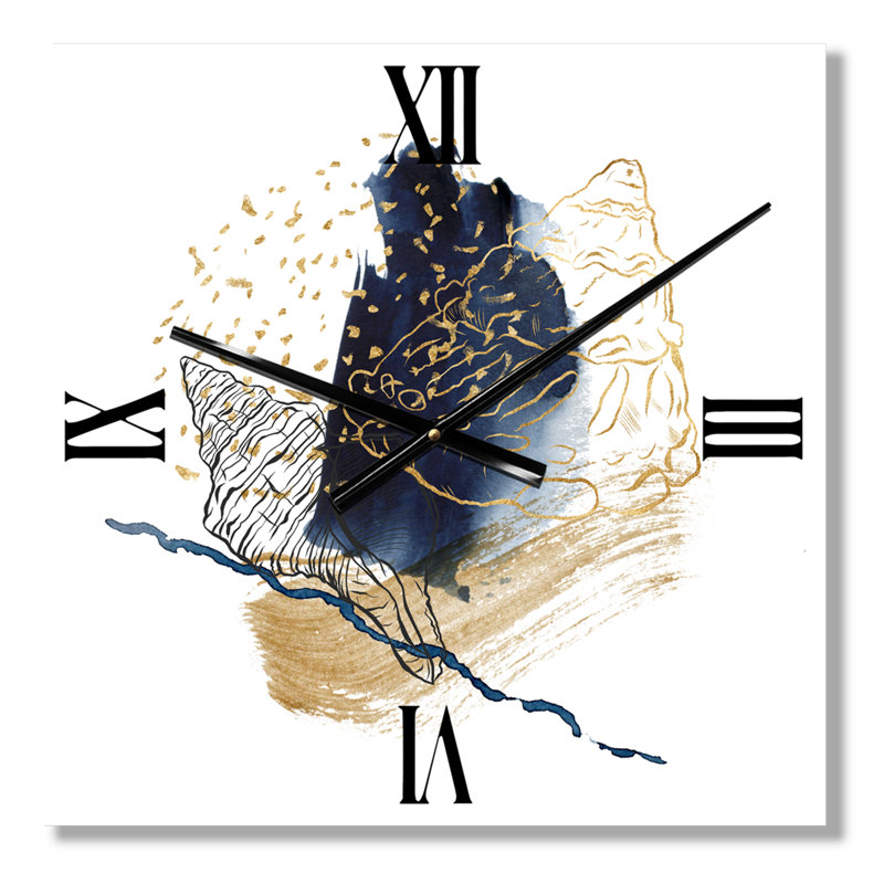 Horloge murale dorée, Moyen
