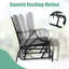 Chaise berçante de patio avec coussin-913543056