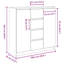 Sideboard With Drawers 100.5X35x98.5 Cm Engineered Wood-795893146