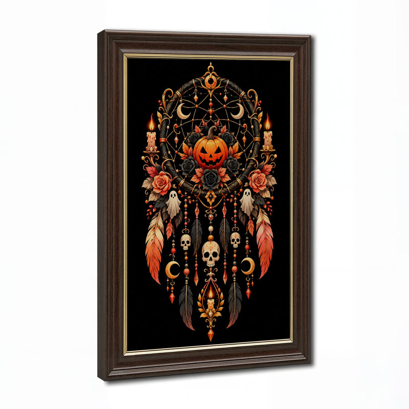 Art sur toile, citrouille orange, H 24 po x l 16 po