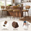 Swivel Upholstered Counter Stool with Metal Frame-437404462