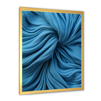 Silk Abstract Fractal Blue - Art mural abstrait
