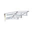 Auvent d'entrée de fenêtre 79 po x 34 po avec support en polycarbonate de 0,137 po d'épaisseur et en alliage d'aluminium pour toit de porte de jardin et d'extérieur, maison en bois, durable-129907867