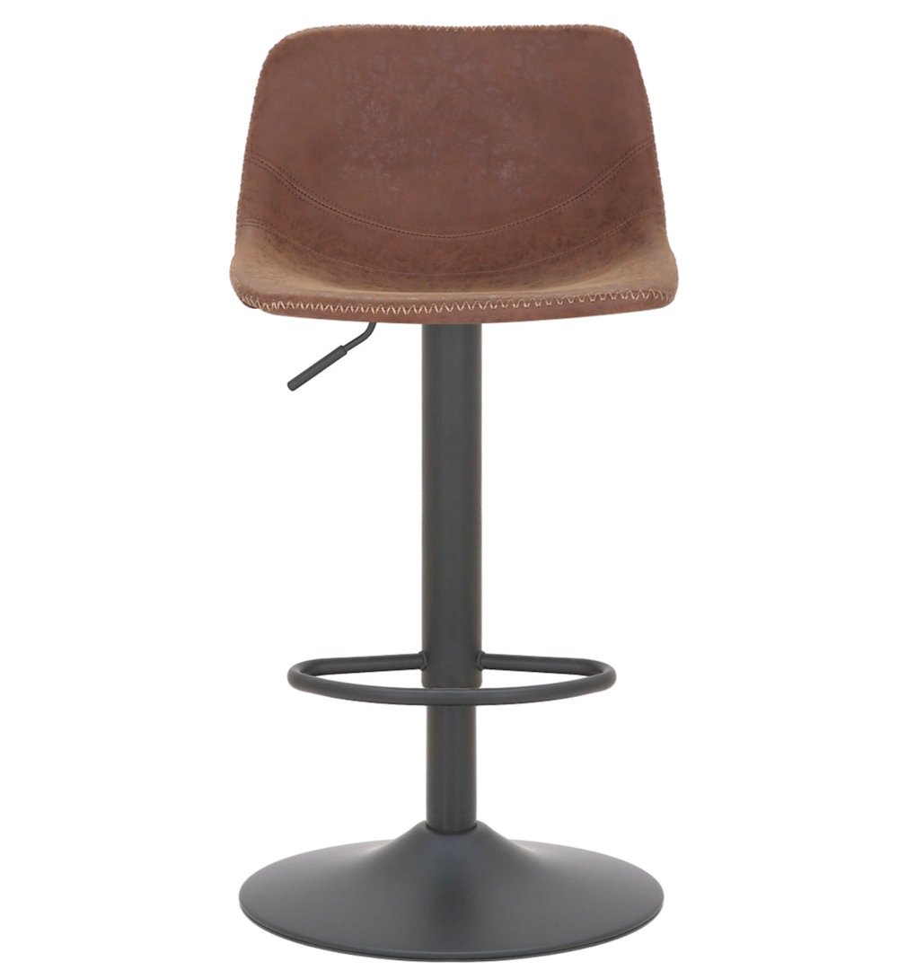 Yasmine Swivel Upholstered Adjustable Height Counter Stool with Metal Frame