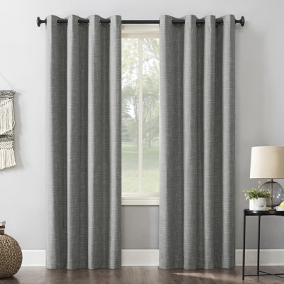 Panneau de rideau 100% occultant avec œillets Burlap Weave