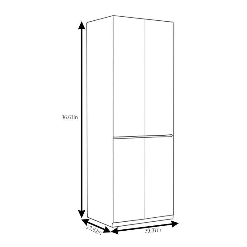 Garde-robe simple et pratique, H 86,61 po x l 39,37 po x P 23,62 po
