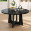 Table de salle à manger moderne 47 po avec piédestal à grain de bois architectural-254894435