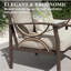 De 2 fauteuils toutes saisons avec coussins beiges, ergonomiques, convenant aux patios, structure en kaki, assemblage rapide en mousse de 4 po de hauteur, bord de piscine et jardins