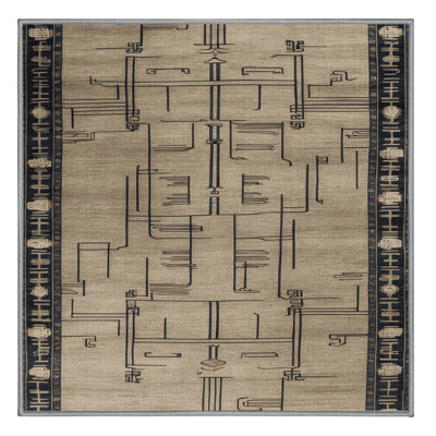 Machine Washable Art Deco Gray Area Rug