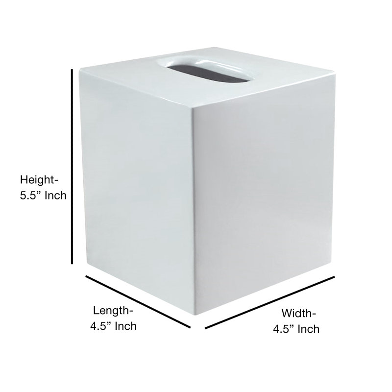 Tissue Box Cover, White