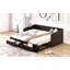 Lit de jour en bois avec lit gigogne et deux tiroirs de rangement, lit de jour extensible-1524062213