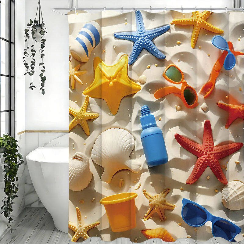 Rideaux de douche avec crochets inclus