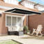 VidaXL 350cm W x 250cm D Polyester Cover Retractable Door / Window Awning