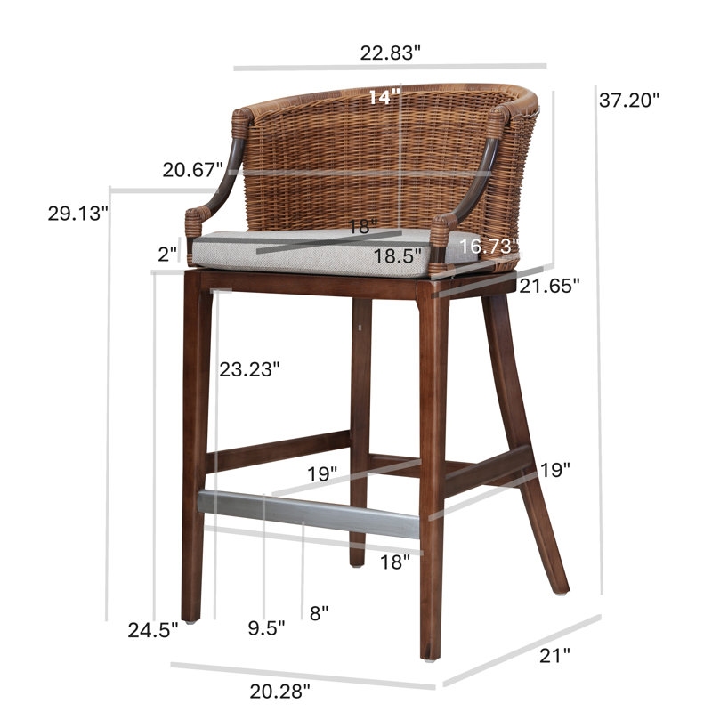Aurora Upholstered 26" Counter Stool