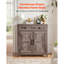 Coffee Bar Cabinet, Farmhouse Coffee Bar Table with Drawer, Buffet Stand Cabinet with 2 Barn Doors, Sideboard Buffet Station for Living Room, Entryway, Kitchen, 29.5 x 14.7 x 31.5 in, Grey-473005706