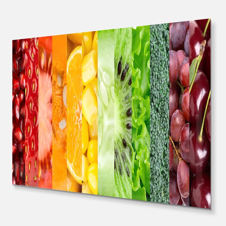 Ebern Designs Fruits, Berries And Vegie Collage On Canvas Print ...
