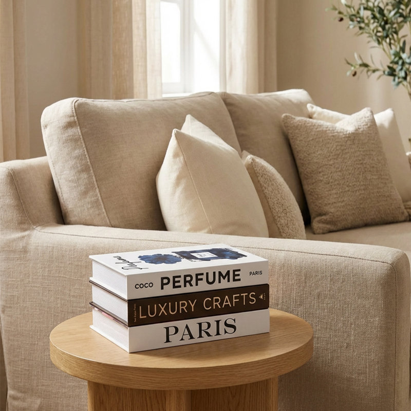 Ensemble de 3 pièces de luxe en faux décor pour table basse, bureau personnel, tablette